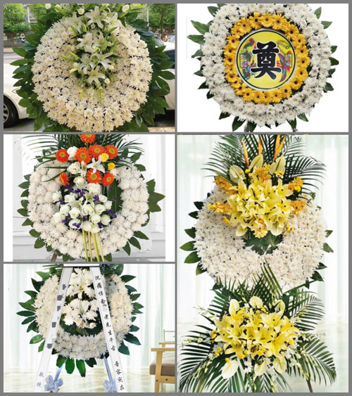 湖北孝感市安陆市南城街道大塘村花圈速递
